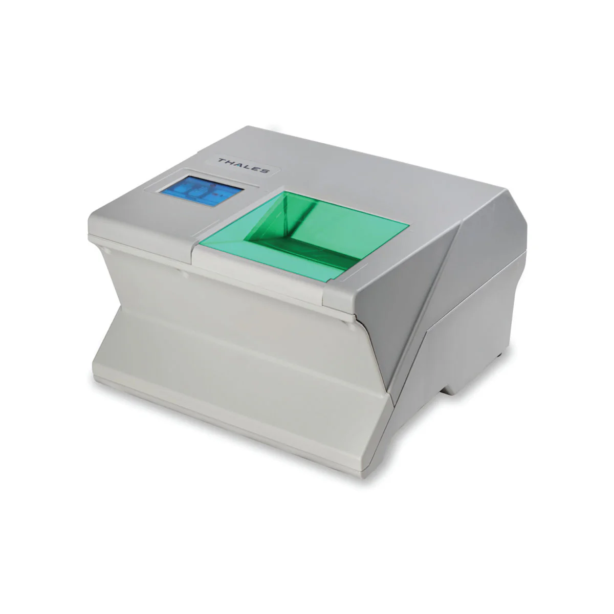 MultiScan527 from Thales is an optical palm print and fingerprint reader. The scanner is able to acquire half-palm images (upper and lower), four-finger slaps, dual thumbs, as well as single rolled and flat fingerprints.